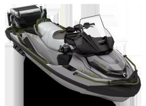 Studiobilde av Sea-Doo FishPro Apex Flint Grey sett foran.