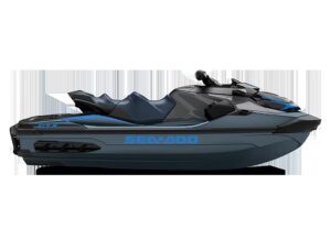 Studiobilde av en Sea-Doo GTX sett fra siden.